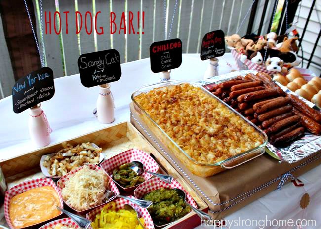 Puppy Dog Birthday Party Hot Dog Bar