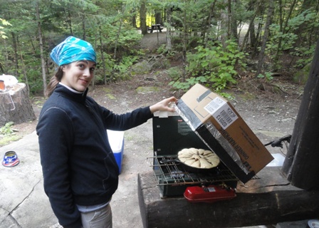 Cooking on a campfire