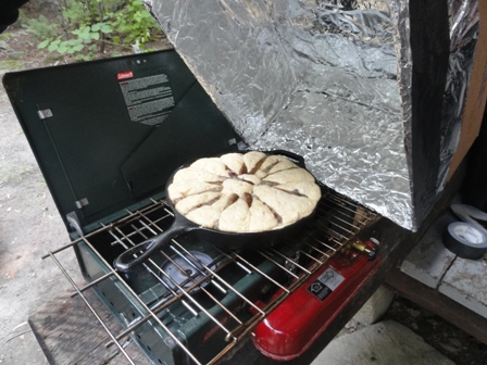 Cooking on a campfire