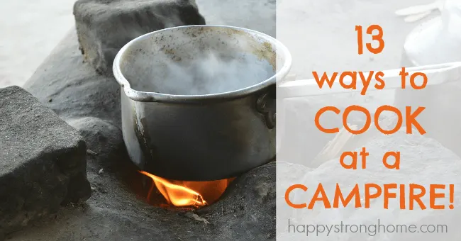 Cooking on a campfire