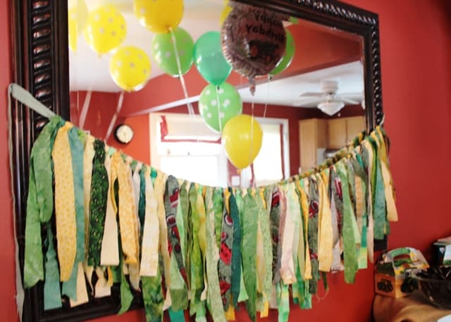 Fabric garland party decor