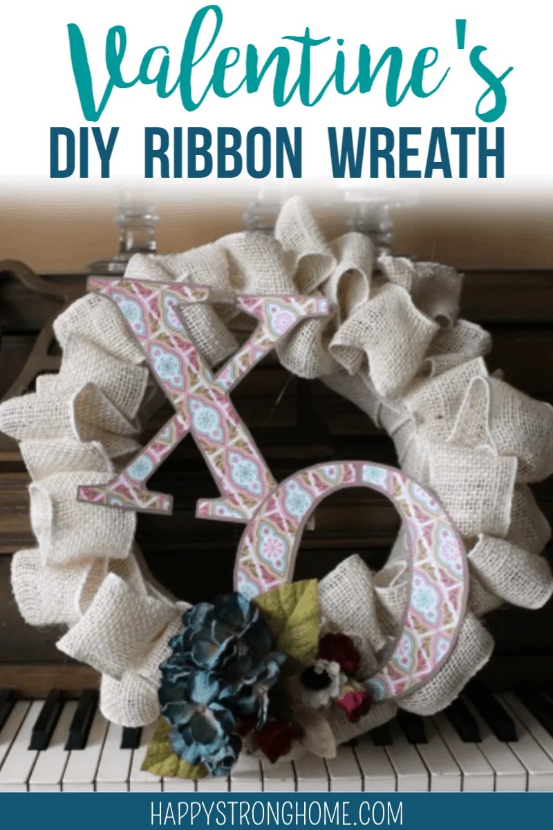 valentines ribbon wreath