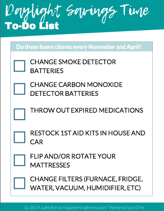 Text, Daylight Savings Time To Do list ideas