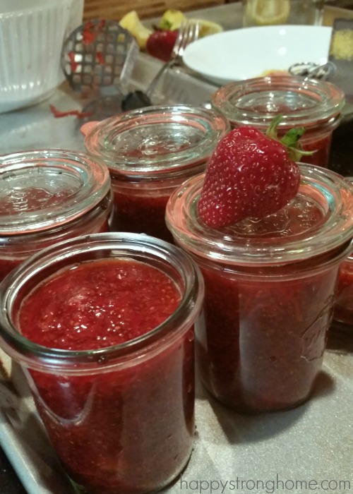 raw strawberry jam