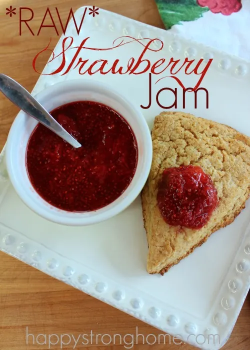 raw strawberry jam