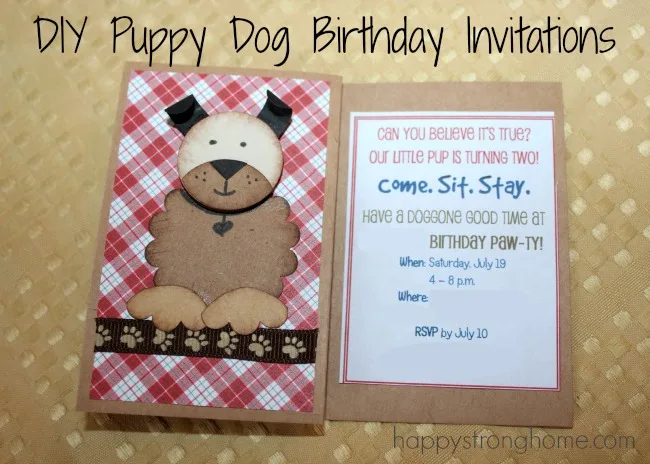 DIY Puppy Dog Birthday Invitation Tutorial