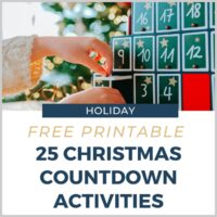 25 Christmas Countdown Activities child opens advent calendar