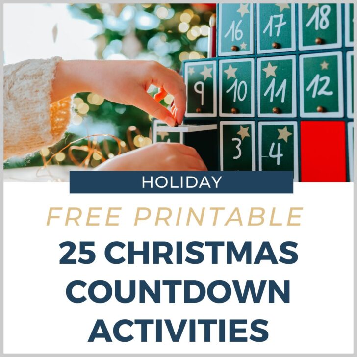 25 Christmas Countdown Activities child opens advent calendar