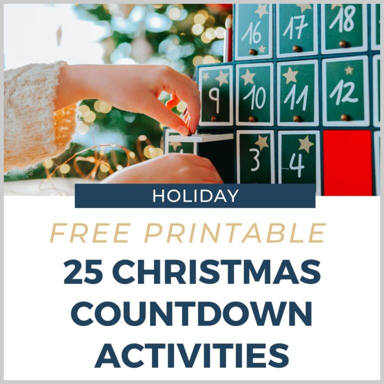25 Christmas Countdown Activities child opens advent calendar