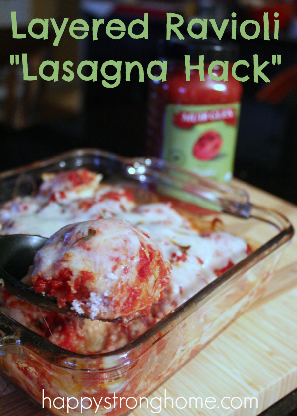 Layered Ravioli Baked Lasagna Hack Recipe