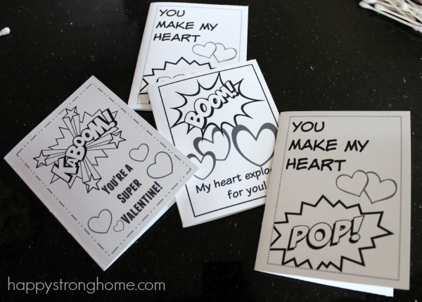 Printable Valentine Cards for Kids (FREE!) - Happy Strong Home