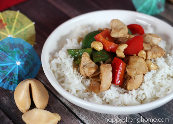 Cashew Chicken Rice Bowl Stir