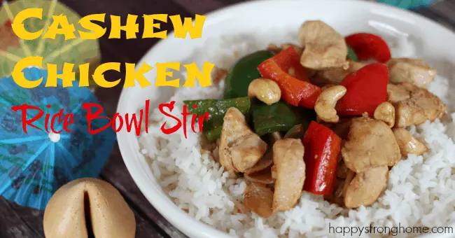 cashew chicken rice bowl