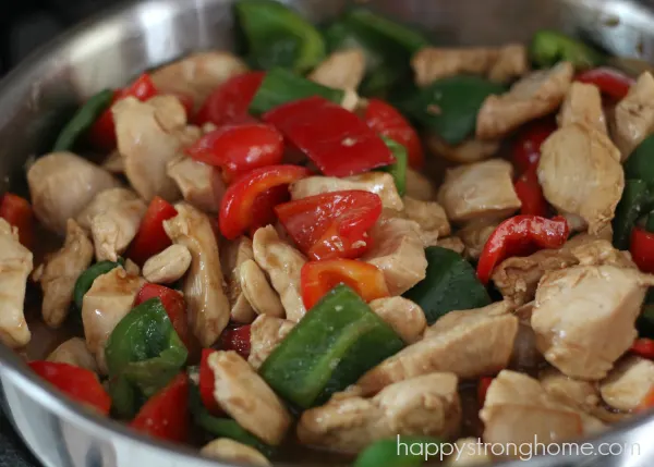 Cashew Chicken Rice Bowl Stir