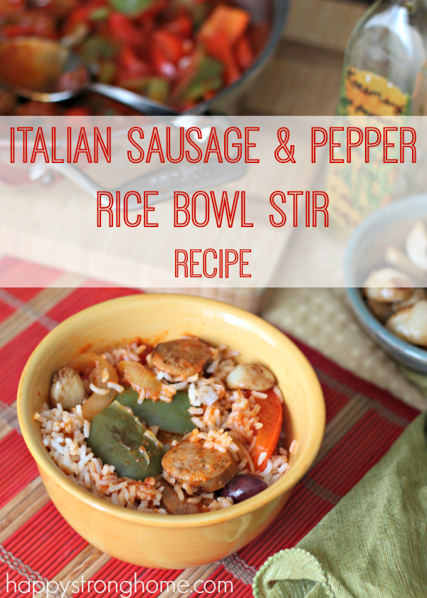 Sausage and Pepper Rice Bowl Stir Recipe