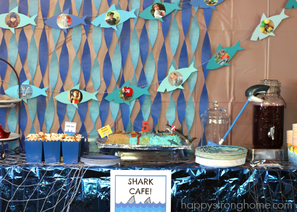 Baby Shark dessert table  Shark themed birthday party, Shark