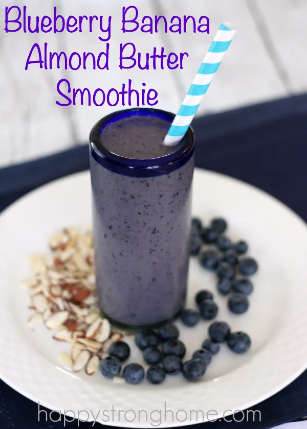 blueberry banana almond butter smoothie recipe