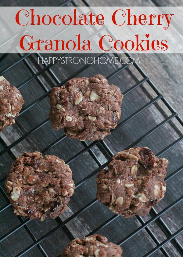 Chocolate Cherry Granola Cookies