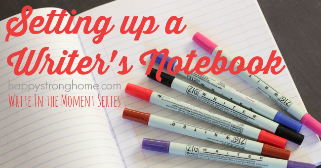 setting up a writers notebook