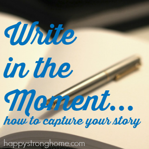 write in the moment