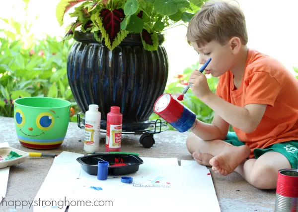 Patriotic Tin Can Planter Craft