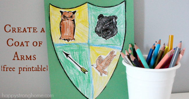 Create A Coat Of Arms Activity Free Printable Happy Strong Home