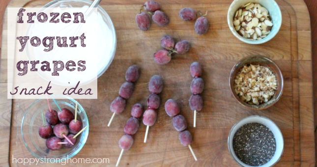 frozen yogurt grapes snack idea