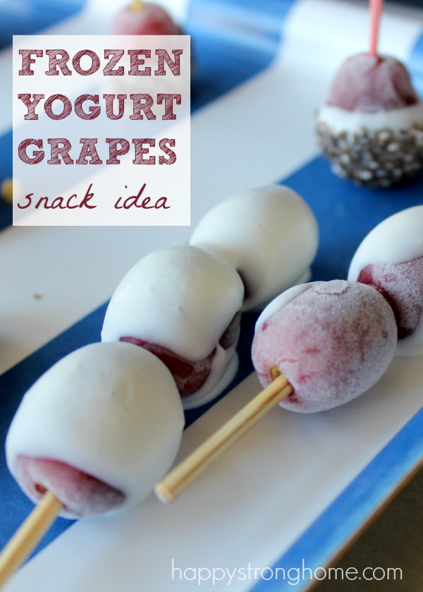 frozen yogurt grapes snack idea