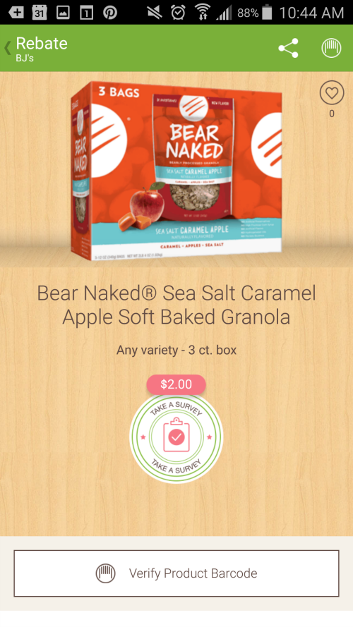 Bear Naked Sea Salt Caramel Apple 