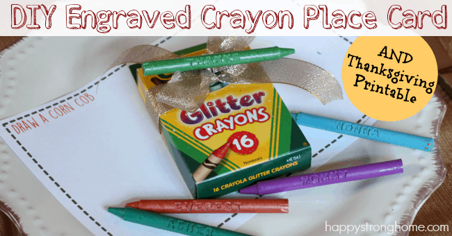DIY Engraved Crayon Place Card Feature2