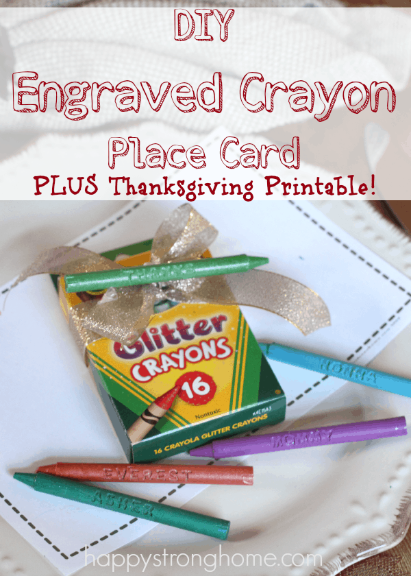 DIY Engraved Crayon Place Card Feature2