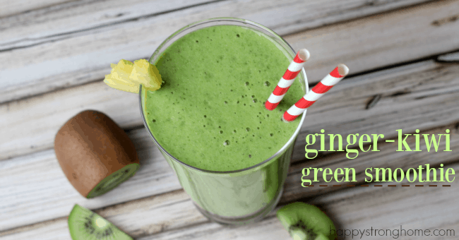 ginger kiwi green smoothie recipe