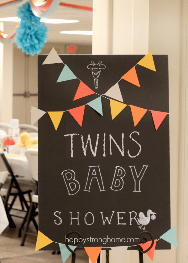 Twin baby hot sale shower themes