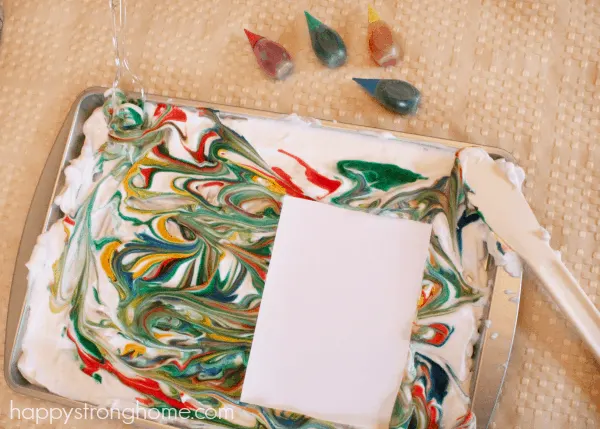 DIY marbled paper craft