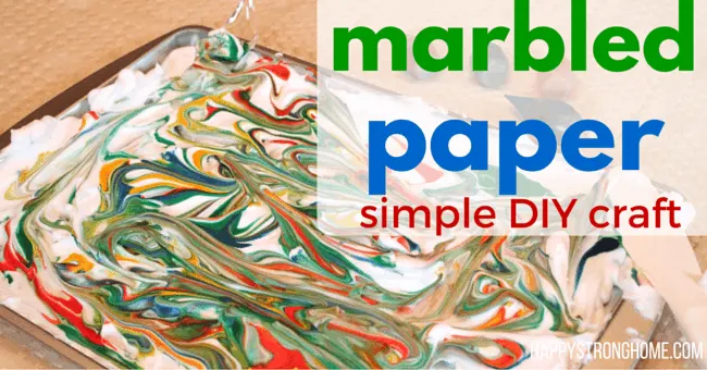 DIY marbled paper craft