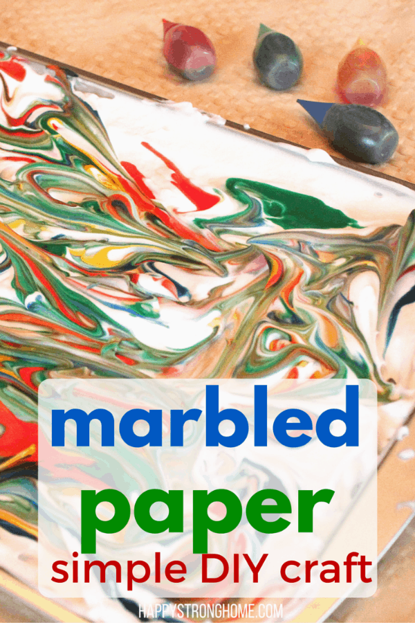DIY marbled paper craft