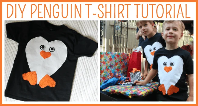 DIY Penguin T Shirt Craft 