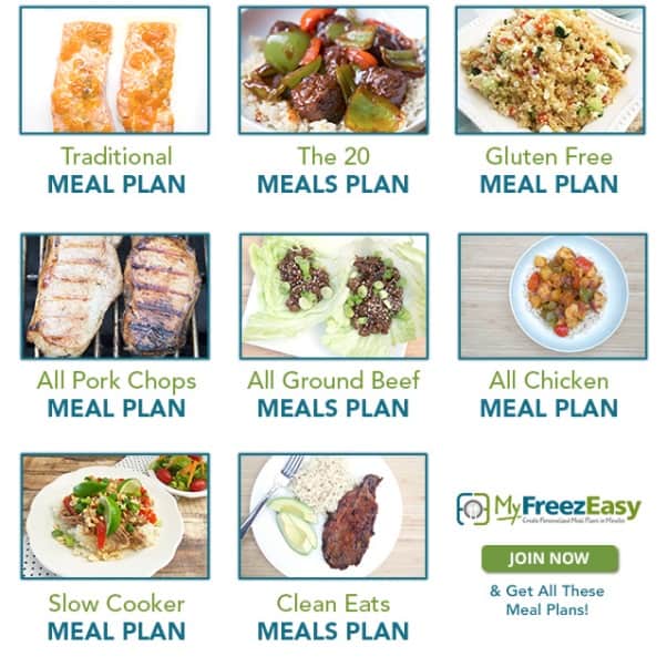 myFreezEasy meal plans