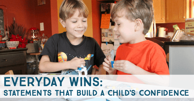 statements that build a child's confidence