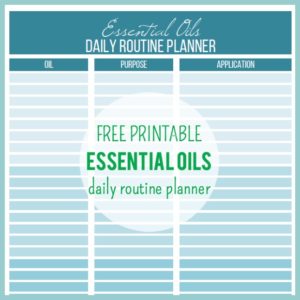 Essential Oils Daily Routine Planner - FREE Printable in Ombre - Happy ...