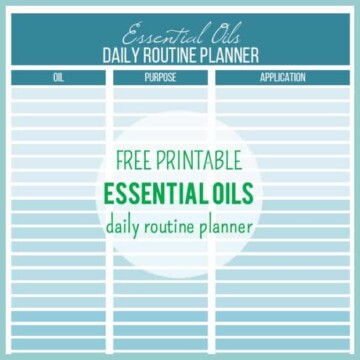 Essential Oils Daily Routine Planner - FREE Printable in Ombre - Happy ...