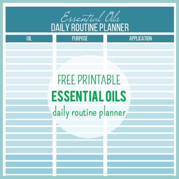 essential oils daily routine planner 