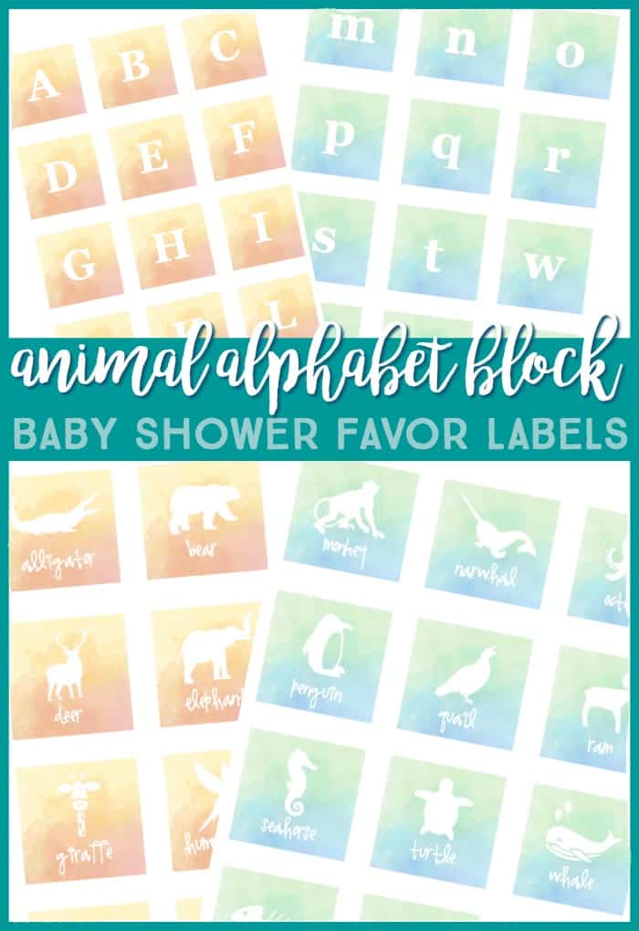 alphabet block favor labels 