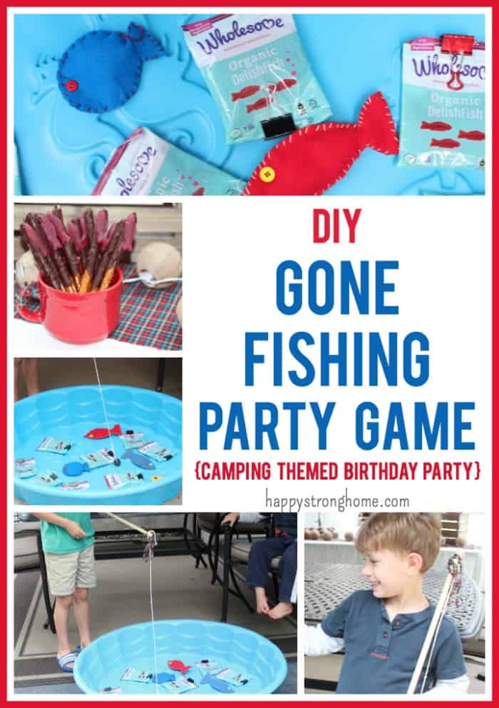 DIY Gone Fishing Party Game Idea {Camping Themed Party} - Happy Strong Home
