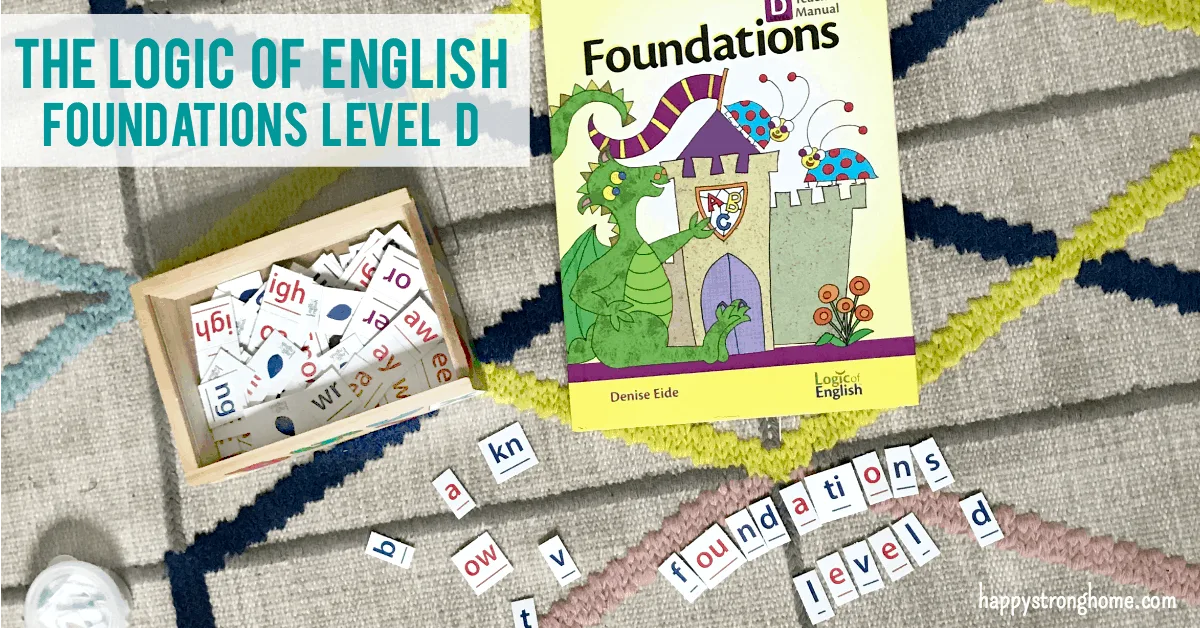 Logic of English book level D with letters and sounds cards 