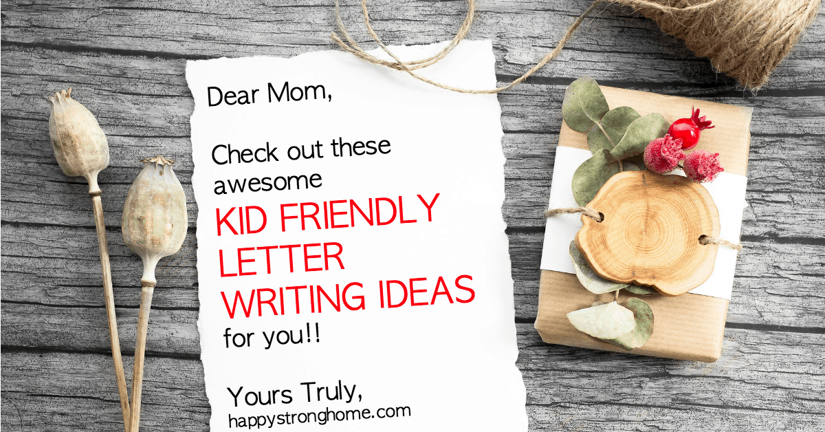friendly letter format for kids