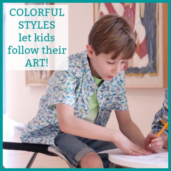 Follow your art with colorful styles for kids!