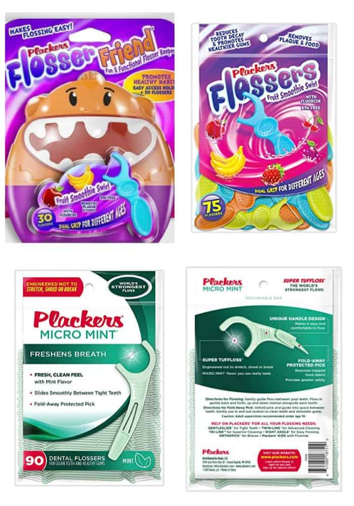 plackers flossers get kids' teeth clean