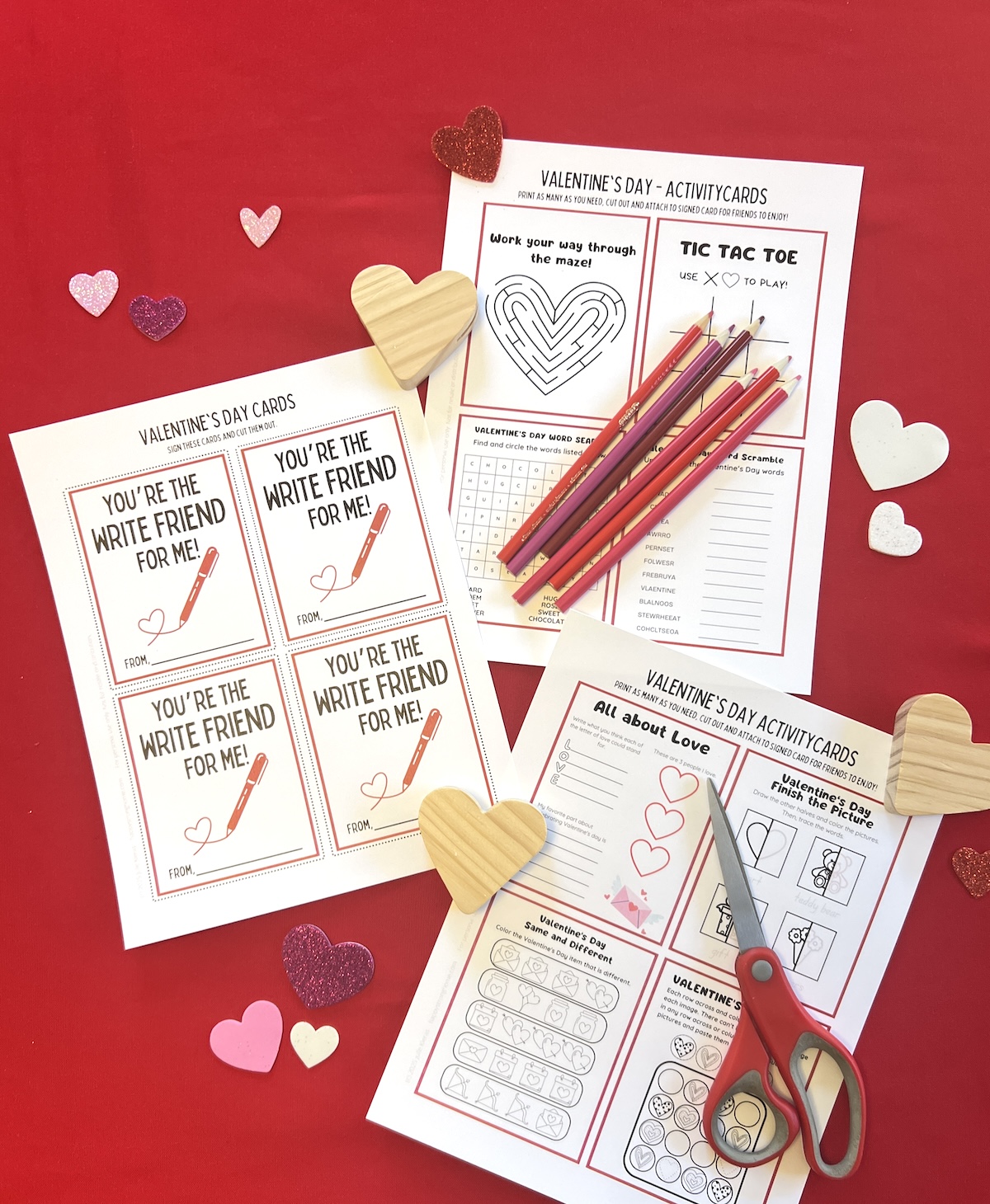 Write Friend Valentine's Day Card and Printable
