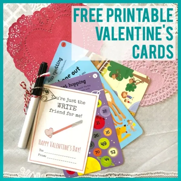 Write Friend Valentine Card Printable